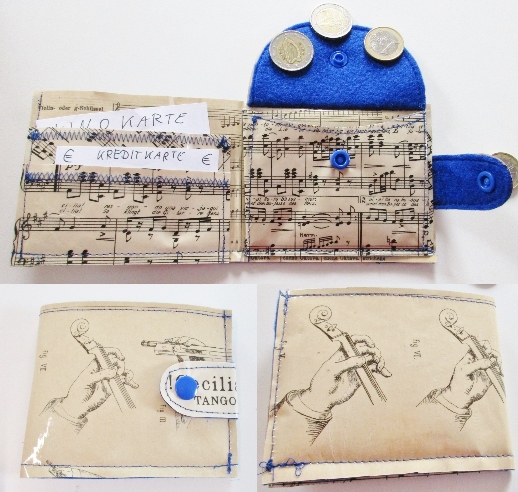 Nähe Dir eine Geldbörse aus Papier! Dein Liebligsmotiv wird Dich überall begleiten als Brieftasche, Geldbeutel, Portemonnaie...