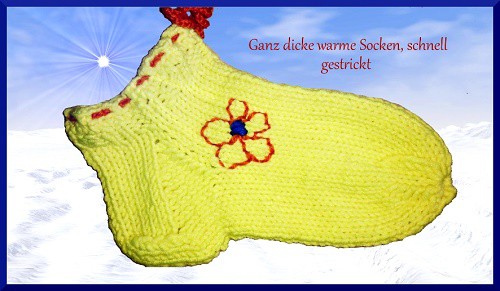 Kostenlose Anleitung ! Süße ganz dicke Haussocken :-)