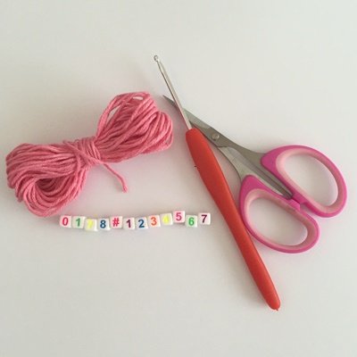 Notfallarmband mit Telefonnummer häkeln