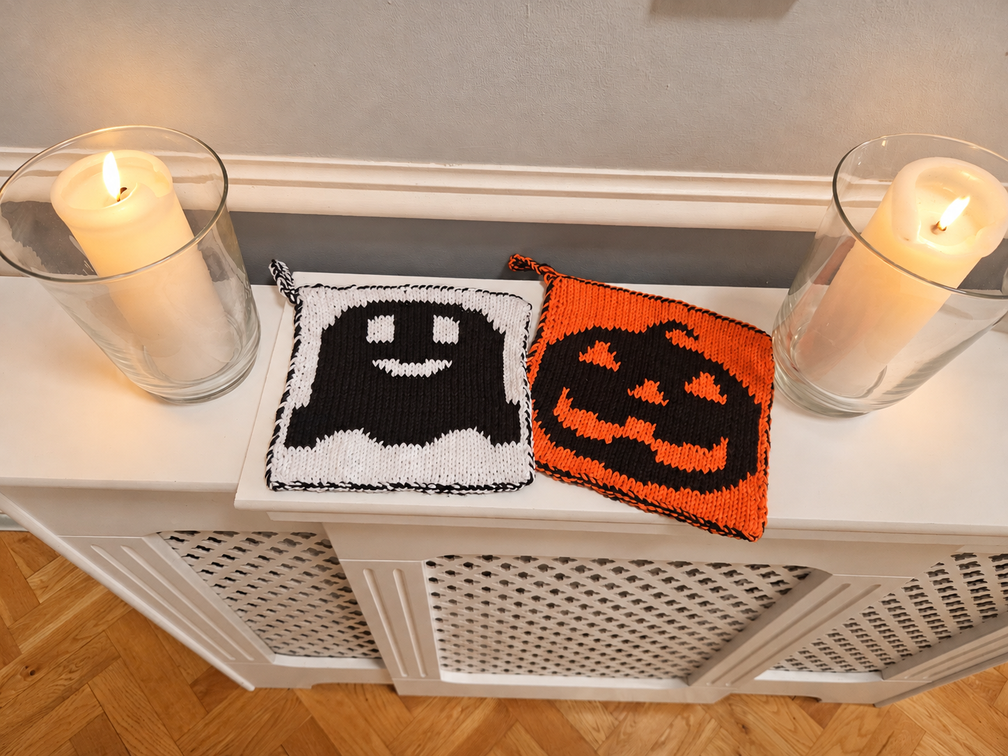 Blog-Inhaltsbild für 'Kostenlose Strickanleitung: Halloween Topflappen in Doubleface'