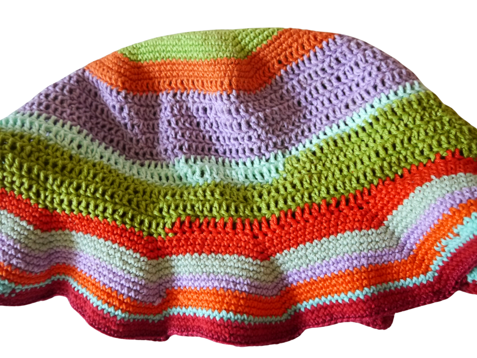 Blog-Inhaltsbild für 'Gratisanleitung für bunten Häkelhut aus Baumwollresten'