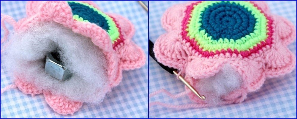 Blog-Inhaltsbild für 'Etwas Praktisches für den Garten: Tischtuchbeschwerer aus Garnresten häkeln'