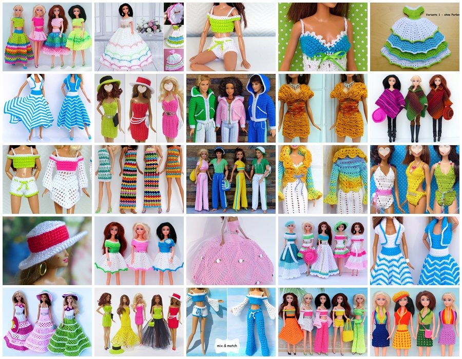 Blog-Inhaltsbild für 'Schal und Mütze für kleine Modepuppen - Kostenlose Strickanleitung'