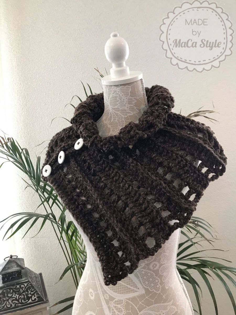 Schalkragen mit dicker Wolle häkeln Schalkragen mit dicker Wolle häkeln