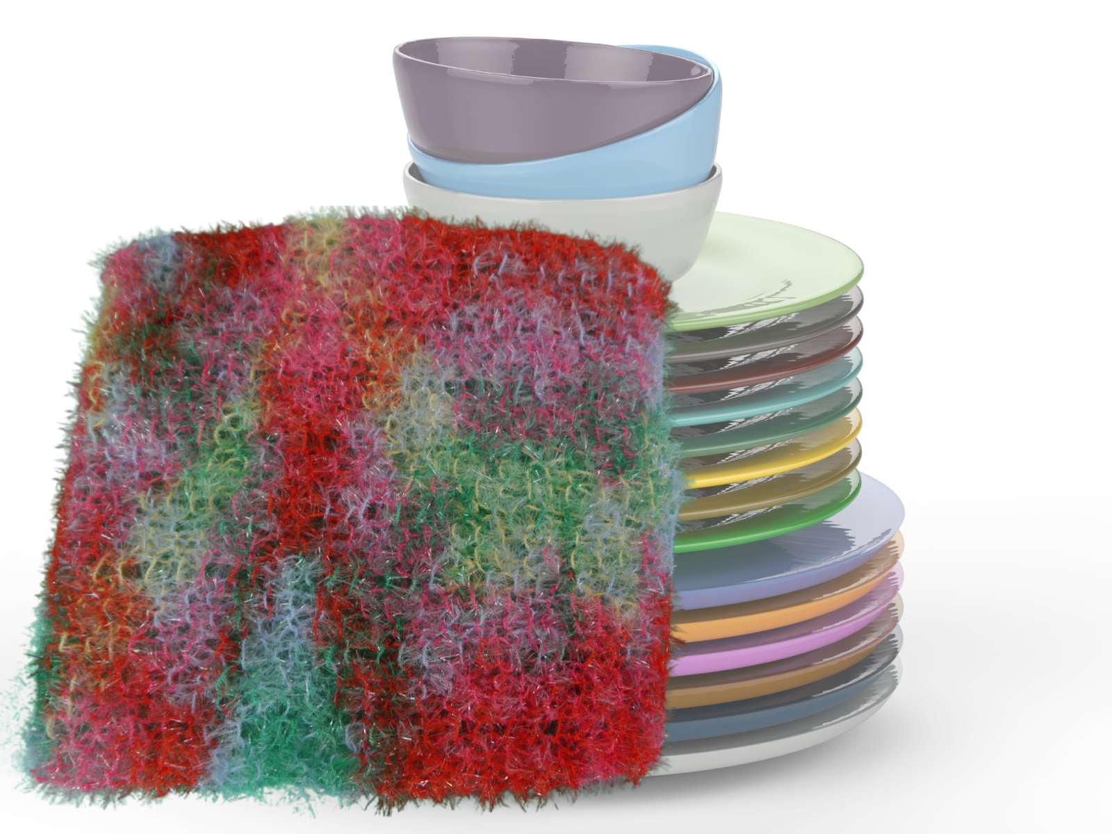 Blog-Inhaltsbild für 'Free - Knitting pattern for dishcloth with sponge yarn'