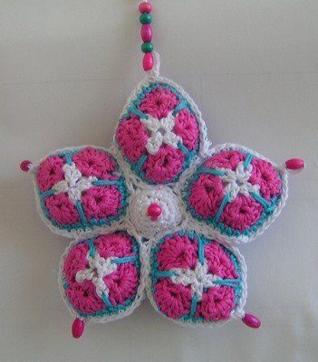 Stern aus Granny squares 