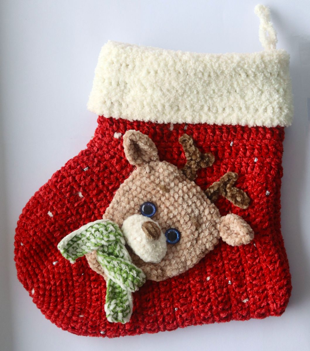 Blog-Inhaltsbild für 'Gratis Häkelanleitung Weihnachtssocke'