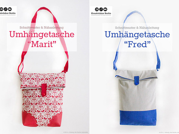 2 neue Ebooks: Umhängetaschen &quot;Marit&quot; &amp; &quot;Fred&quot;
