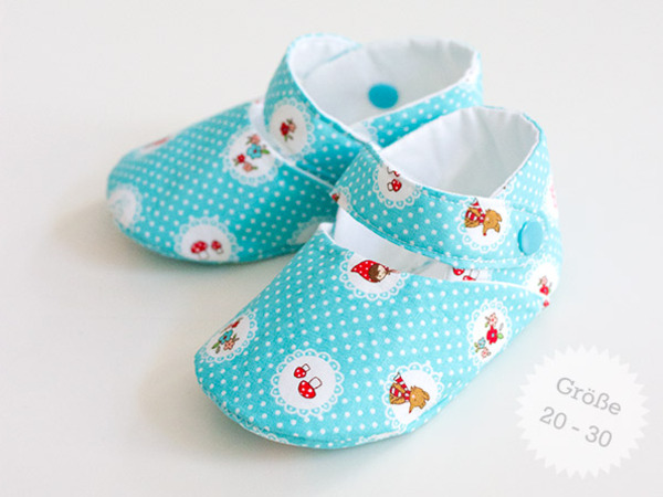 Schnittmuster für süße Kinderschuhe mit Riemchen (Gr. 20 bis 30)