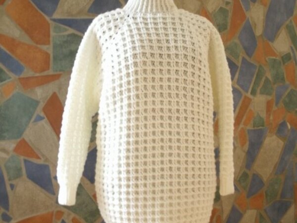 warmer gehäkelter Raglanpulli