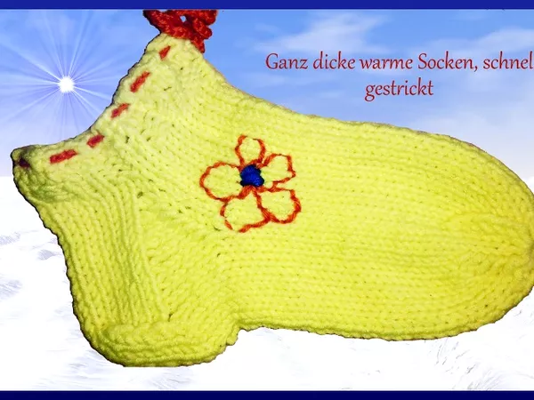Kostenlose Anleitung ! Süße ganz dicke Haussocken :-)