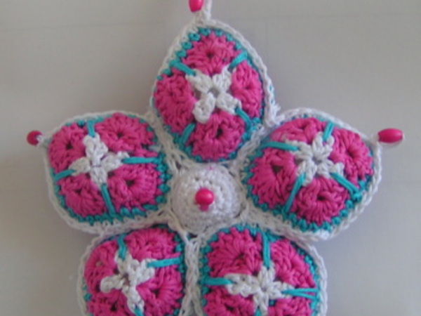 Stern aus Granny squares &quot;African flower&quot;