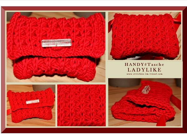 Strickanleitung für Tasche/Handytasche | HANDY#Tasche LADYLIKE