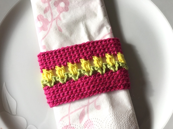 Häkel-Anleitung Tulpen-Serviettenring