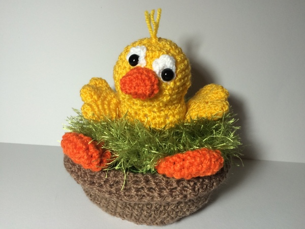 Kostenlose Häkelanleitung - Entchen im Topf