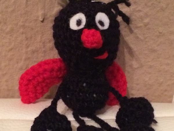 Kostenlose Häkelanleitung - Kleiner Marienkäfer - Taschenbaumler oder Schlüsselanhänger