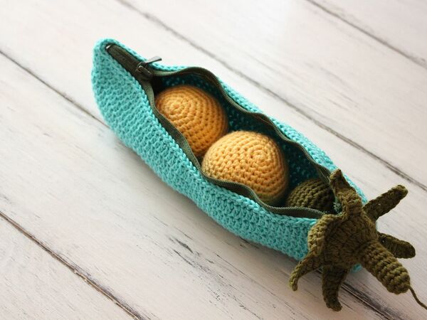 Kostenlose Häkelanleitung. Erbsen