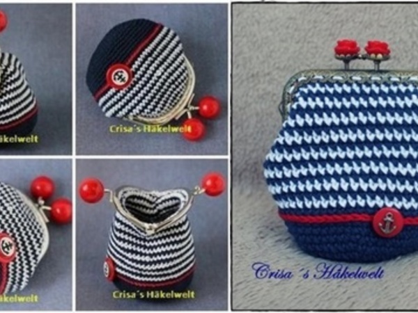 Häkelanleitung Vintage Geldbörse mit Taschenbügel