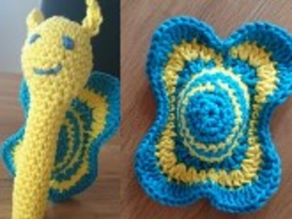 Eine Babyrassel häkeln