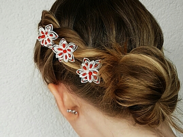 "Poppy" die Blütenhaarnadel (Bastelanleitung)