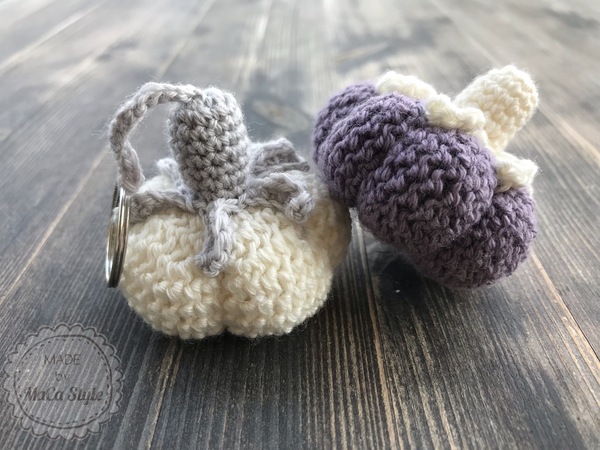 Kürbis häkeln Schlüsselanhänger