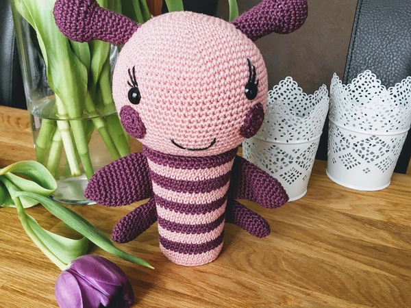 Spardose Schmetterling, kostenlose Häkelanleitung