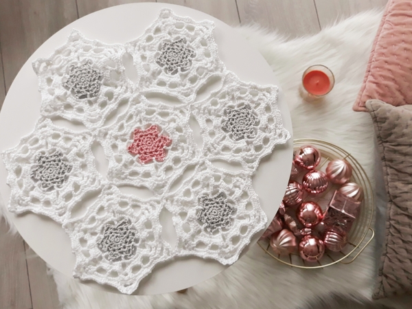 Sternentischdecke, kostenlose Häkelanleitung