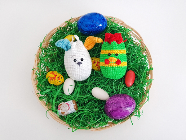 Kostenlose Häkelanleitung Osterbeutelchen