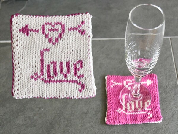 Doubleface für Fortgeschrittene - Untersetzer "Love"