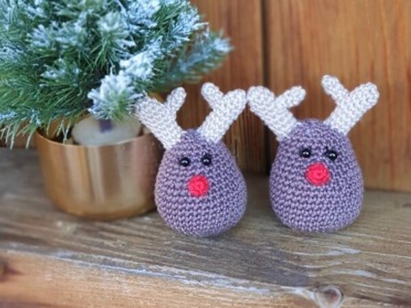 Kostenlose Häkelanleitung Rentier Anhänger