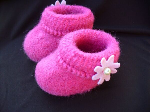 Kostenlose Strickanleitung für Baby Filzschuhe