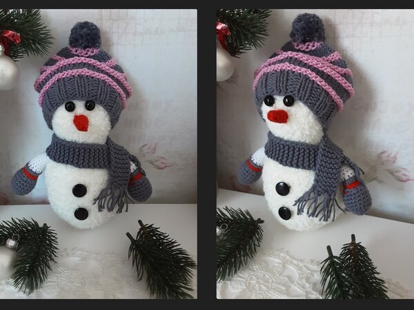 Kostenlose Häkelanleitung für Schneemann