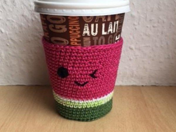 Kostenlose Häkelanleitung CupCape Melone