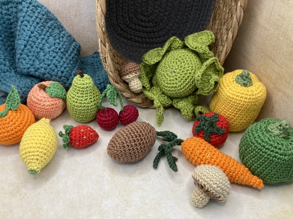 Obst und Gemüse häkeln für die Kinderküche