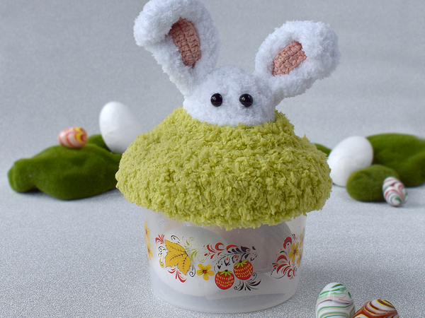 «Easter glade» – jar lid decor