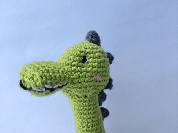 Häkelanleitung Fingerpuppe Kroko