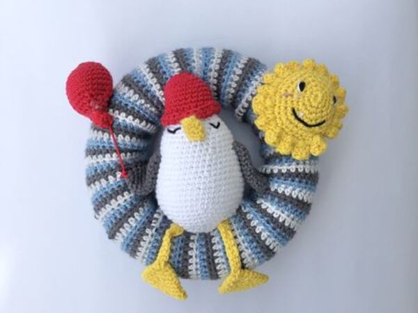 Häkelanleitung Möwen-Kranz