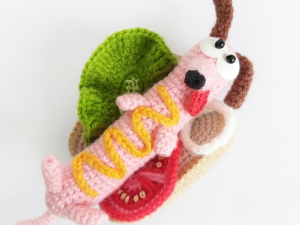 Witziger Amigurumi Hot-Dog