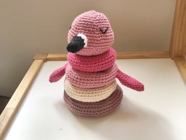 Häkelanleitung Flamingokegel