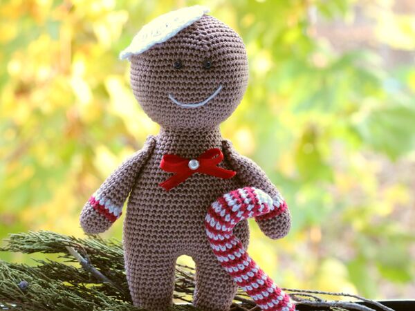 Lebkuchenmann häkeln. Kostenlose Anleitung