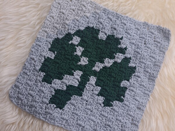 Gratis Häkel Anleitung C2C Kleeblatt