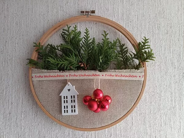 DIY Bastelquickie mit Stickrahmen für Weihnachten und das ganze Jahr