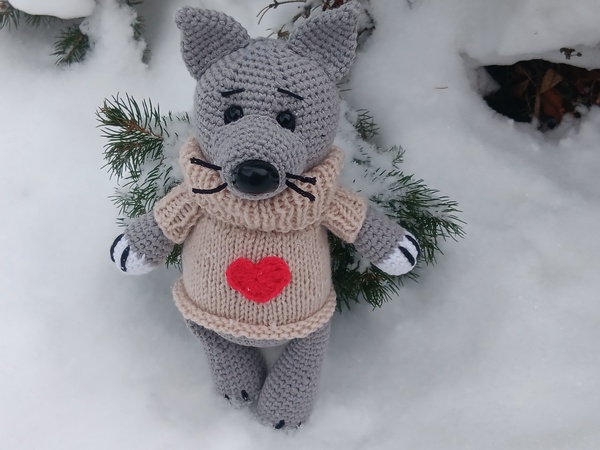 Tiere häkeln. Kostenlose Häkelanleitung für Wolf