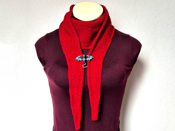 Minidreieckstuch „Perlotta“ DIY Minischal gestrickt 2 gleiche Seiten kostenlose Strickanleitung