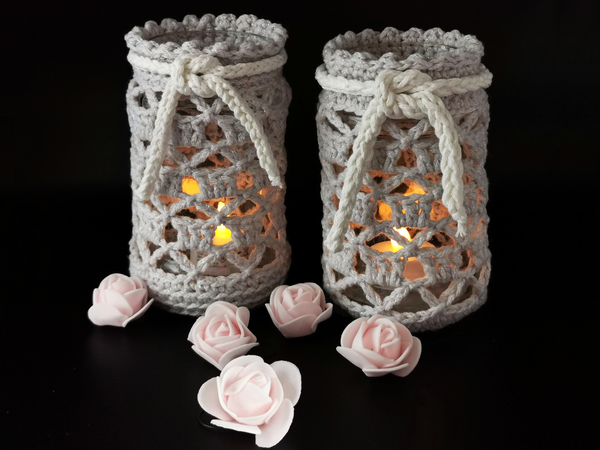 Gehäkelte Windlichter – schnell gemacht, wunderschön & absolut anfängertauglich