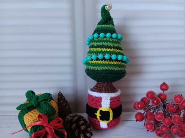 Christmas Advent Calendar. Project 8. Fur Tree Free Crochet Pattern