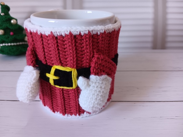 Christmas Advent Calendar. Project 10. Mug Cosy Crochet Pattern
