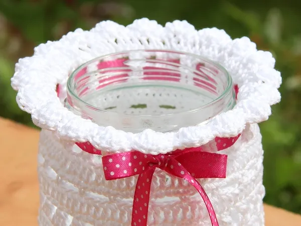 Wollreste - Ideen und Anregungen + Gratis Häkelanleitung für ein Windlicht