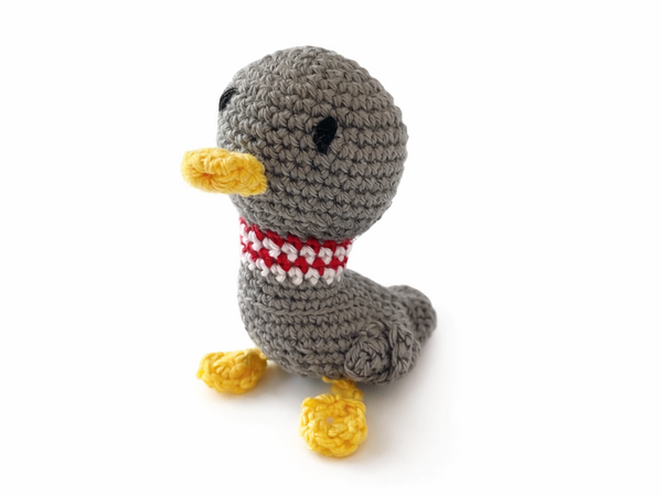 Taube häkeln – Amigurumi Häkelanleitung mit offener Struktur