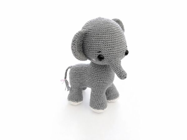 Amigurumi Elefant häkeln – kostenlose Schritt-für-Schritt-Anleitung